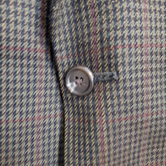 Ralph Lauren LRL Brown Houndstooth wool Mens Blazer Jacket Sports Coat Size 42L - Picture 2 of 11